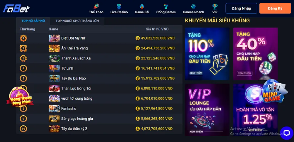 Xác nhận đặt cược tại Win8